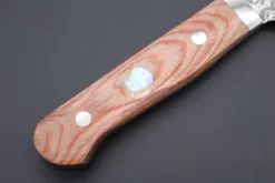 Mr. Itou “Luna Series” R-2 Custom Damascus Gyuto 170mm (6.6 Inch) Brown Wood-Micarta Handle (IT-140A) 11 Mr. Itou “Luna Series” R-2 Custom Damascus Gyuto 170mm (6.6 Inch) Brown Wood-Micarta Handle (IT-140A) -Knife Sale Shop mr itou gyuto mr itou luna series r 2 custom damascus gyuto 170mm 6 6 inch orange color micarta handle it 140a 39852620022043 scaled