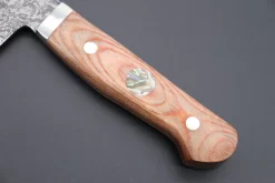 Mr. Itou “Luna Series” R-2 Custom Damascus Gyuto 170mm (6.6 Inch) Brown Wood-Micarta Handle (IT-140B) -Knife Sale Shop mr itou gyuto mr itou luna series r 2 custom damascus gyuto 170mm 6 6 inch orange color micarta handle it 140b 39852599705883 scaled