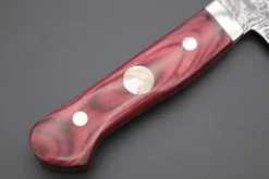Mr. Itou “Luna Series” R-2 Custom Damascus Gyuto 170mm (6.6 Inch) Red Wood-Micarta Handle (IT-140C) -Knife Sale Shop mr itou gyuto mr itou luna series r 2 custom damascus gyuto 170mm 6 6 inch red color micarta handle it 140c 39852556353819 scaled
