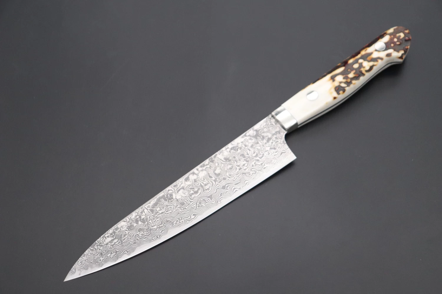 Mr. Itou R-2 Custom Damascus Gyuto 160mm (6.2 Inch) "Stag Handle" (IT-199) 1 Mr. Itou R-2 Custom Damascus Gyuto 160mm (6.2 Inch) "Stag Handle" (IT-199)