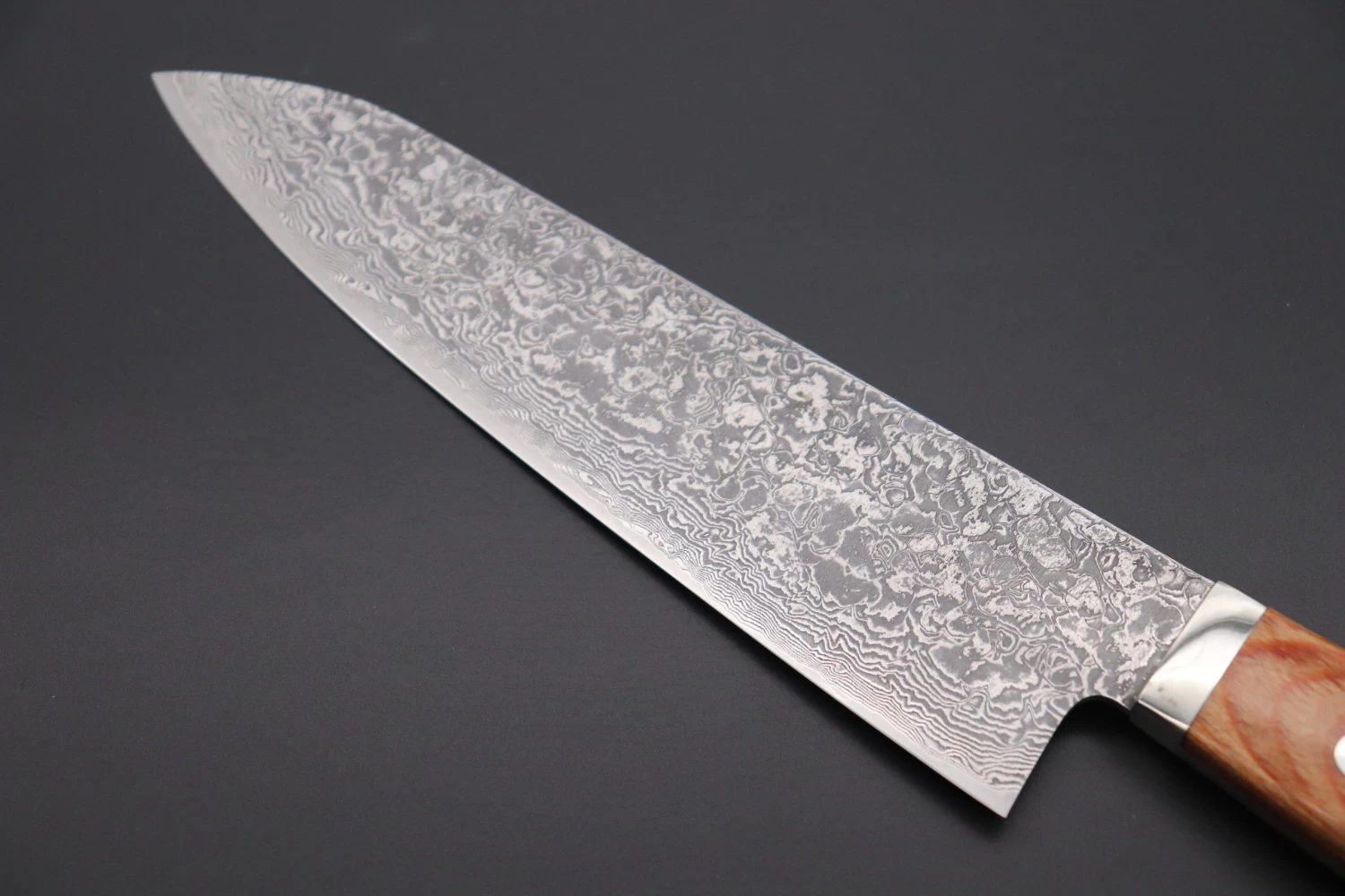 Mr. Itou R-2 Custom Damascus Gyuto 180mm (7 Inch) "Brown Pakka Wood Handle" (IT-40) 2 Mr. Itou R-2 Custom Damascus Gyuto 180mm (7 Inch) "Brown Pakka Wood Handle" (IT-40) - Image 2