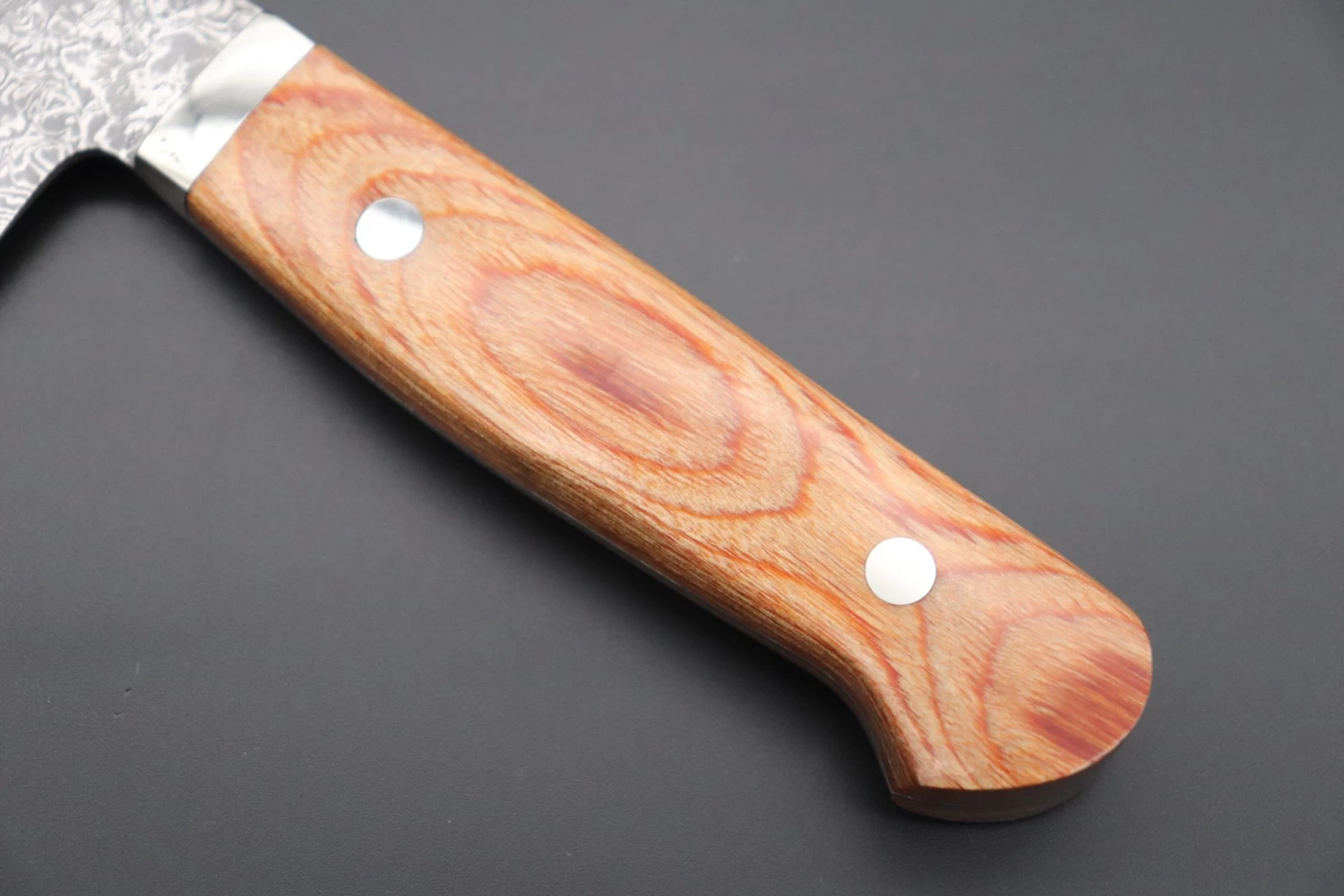 Mr. Itou R-2 Custom Damascus Gyuto 180mm (7 Inch) "Brown Pakka Wood Handle" (IT-40) 3 Mr. Itou R-2 Custom Damascus Gyuto 180mm (7 Inch) "Brown Pakka Wood Handle" (IT-40) - Image 3