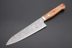 Mr. Itou R-2 Custom Damascus Gyuto 180mm (7 Inch) "Brown Pakka Wood Handle" (IT-40)