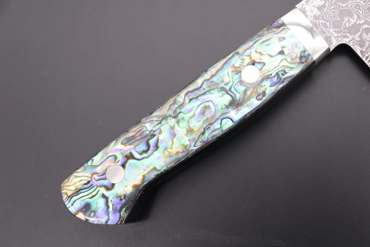 Mr. Itou R-2 Custom Damascus Gyuto 190mm (7.4 Inch,Abalone Handle,IT-201) 7 Mr. Itou R-2 Custom Damascus Gyuto 190mm (7.4 Inch,Abalone Handle,IT-201) - Image 7