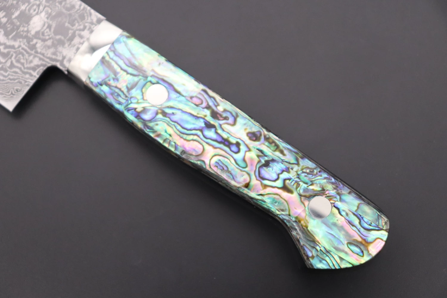 Mr. Itou R-2 Custom Damascus Gyuto 190mm (7.4 Inch,Abalone Handle,IT-201) 3 Mr. Itou R-2 Custom Damascus Gyuto 190mm (7.4 Inch,Abalone Handle,IT-201) - Image 3