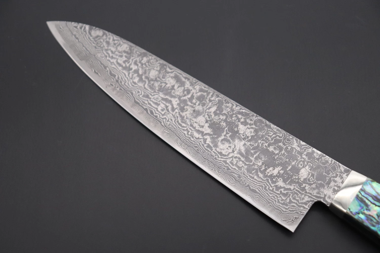 Mr. Itou R-2 Custom Damascus Gyuto 190mm (7.4 Inch,Abalone Handle,IT-201) 2 Mr. Itou R-2 Custom Damascus Gyuto 190mm (7.4 Inch,Abalone Handle,IT-201) - Image 2