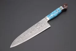 Mr. Itou R-2 Custom Damascus Gyuto 190mm (7.4 Inch) "Custom Combination Handle(Turquoise/Abalone/Ironwood)" (IT-116)