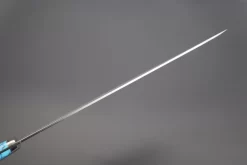 Mr. Itou R-2 Custom Damascus Gyuto 265mm (10.4 Inch) "Custom Combination Handle (Turuqoise Gem-Composite Stone/Abalone/Orange Color Camel Bone)" (IT-106) -Knife Sale Shop mr itou gyuto mr itou r 2 custom damascus gyuto 265mm 10 4 inch custom combination handle turuqoise gem composite stone abalone orange color camel bone it 106 42915937255707 scaled