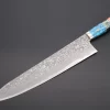 Mr. Itou R-2 Custom Damascus Gyuto 265mm (10.4 Inch) "Custom Combination Handle (Turuqoise Gem-Composite Stone/Abalone/Orange Color Camel Bone)" (IT-106)