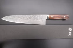Mr. Itou R-2 Custom Damascus Gyuto 265mm (10.4inch) "Desert Ironwood Handle" (IT-5) -Knife Sale Shop mr itou gyuto mr itou r 2 custom damascus gyuto 265mm 10 4inch desert ironwood handle it 5 42915977462043 scaled