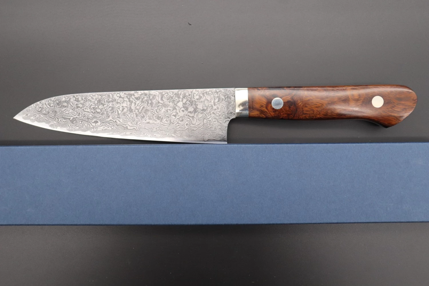 Mr. Itou R-2 Custom Damascus Petty 135mm (5.3 Inch, Desert Ironwood Handle,IT-72) 8 Mr. Itou R-2 Custom Damascus Petty 135mm (5.3 Inch, Desert Ironwood Handle,IT-72) - Image 8