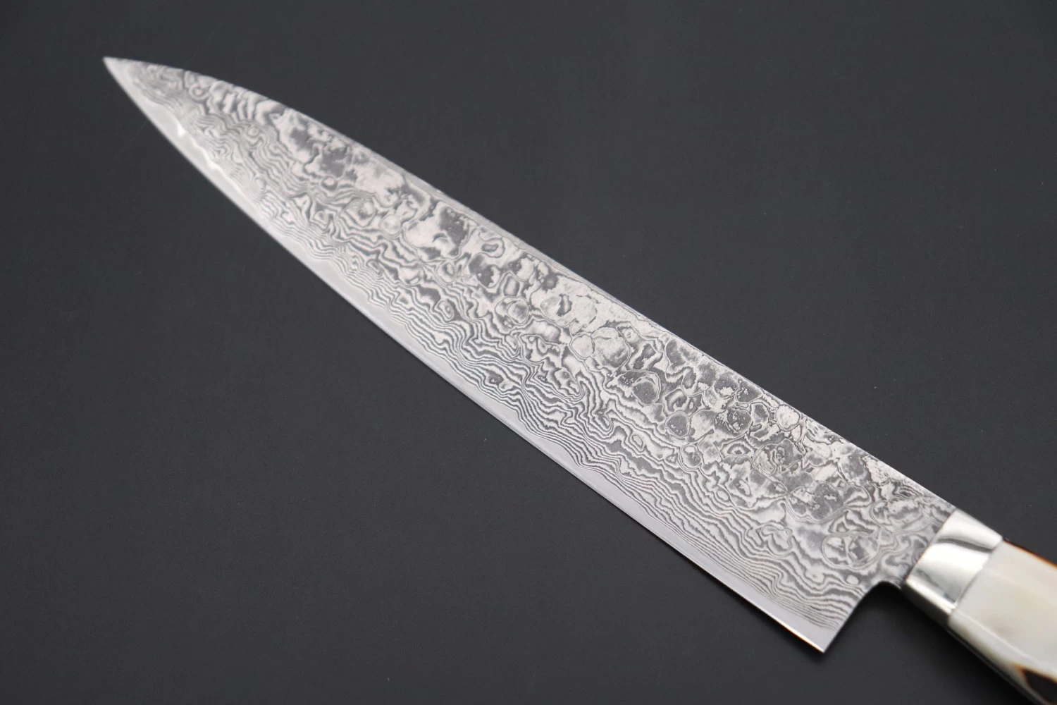 Mr. Itou R-2 Custom Damascus Petty 165mm (6.4 Inch,Stag Handle,IT-197) 2 Mr. Itou R-2 Custom Damascus Petty 165mm (6.4 Inch,Stag Handle,IT-197) - Image 2