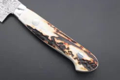 Mr. Itou R-2 Custom Damascus Petty 165mm (6.4 Inch,Stag Handle,IT-197) 10 Mr. Itou R-2 Custom Damascus Petty 165mm (6.4 Inch,Stag Handle,IT-197) -Knife Sale Shop mr itou petty mr itou r 2 custom damascus petty 165mm 6 4 inch stag handle it 197 43519146033435 scaled