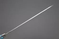 Mr. Itou “Luna Series” R-2 Custom Damascus Santoku 170mm (6.6 Inch, "Custom Combination Handle(Turquoise Gem-Composite Stone/Blue Color Camel Bone/Ironwood)" (IT-162) -Knife Sale Shop mr itou santoku mr itou luna series r 2 custom damascus santoku 170mm 6 6 inch custom combination handle turquoise gem composite stone blue color camel bone ironwood it 162 3984674665 scaled