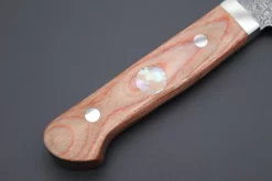 Mr. Itou “Luna Series” R-2 Custom Damascus Santoku 170mm (6.6 Inch, Brown Wood-Micarta Handle (IT-188B) -Knife Sale Shop mr itou santoku mr itou luna series r 2 custom damascus santoku 170mm 6 6 inch orange color micarta handle it 188b 39852161630491 scaled