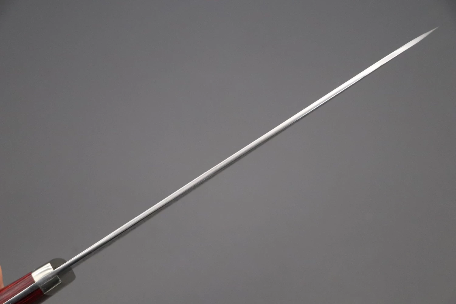 Mr. Itou “Luna Series” R-2 Custom Damascus Santoku 170mm (6.6 Inch, Red Wood-Micarta Handle (IT-189B) 5 Mr. Itou “Luna Series” R-2 Custom Damascus Santoku 170mm (6.6 Inch, Red Wood-Micarta Handle (IT-189B) - Image 5