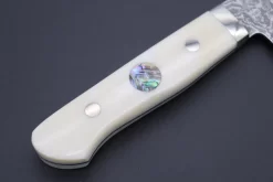 Mr. Itou “Luna Series” R-2 Custom Damascus Santoku 185mm (7.2 Inch) White Color Camel Bone Handle (IT-155) 11 Mr. Itou “Luna Series” R-2 Custom Damascus Santoku 185mm (7.2 Inch) White Color Camel Bone Handle (IT-155) -Knife Sale Shop mr itou santoku mr itou luna series r 2 custom damascus santoku 185mm 7 2 inch white color camel bone handle it 155 39846551683355 scaled