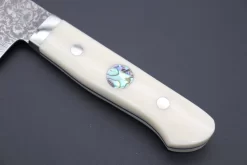 Mr. Itou “Luna Series” R-2 Custom Damascus Santoku 185mm (7.2 Inch) White Color Camel Bone Handle (IT-155) 8 Mr. Itou “Luna Series” R-2 Custom Damascus Santoku 185mm (7.2 Inch) White Color Camel Bone Handle (IT-155) -Knife Sale Shop mr itou santoku mr itou luna series r 2 custom damascus santoku 185mm 7 2 inch white color camel bone handle it 155 39846552011035 scaled