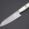 Mr. Itou “Luna Series” R-2 Custom Damascus Small Santoku 135mm (5.3 Inch ,White Color Camel Bone Handle)(IT-176)