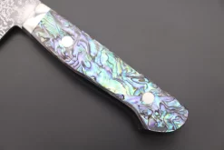 Mr. Itou R-2 Custom Damascus Santoku 160mm (6.2 Inch, Abalone Handle, IT-210) -Knife Sale Shop mr itou santoku mr itou r 2 custom damascus santoku 160mm 6 2 inch abalone handle it 210 43564950978843 scaled