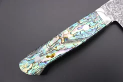 Mr. Itou R-2 Custom Damascus Santoku 170mm (6.6 Inch, Abalone Handle, IT-211) -Knife Sale Shop mr itou santoku mr itou r 2 custom damascus santoku 170mm 6 6 inch abalone handle it 211 43564974833947 scaled