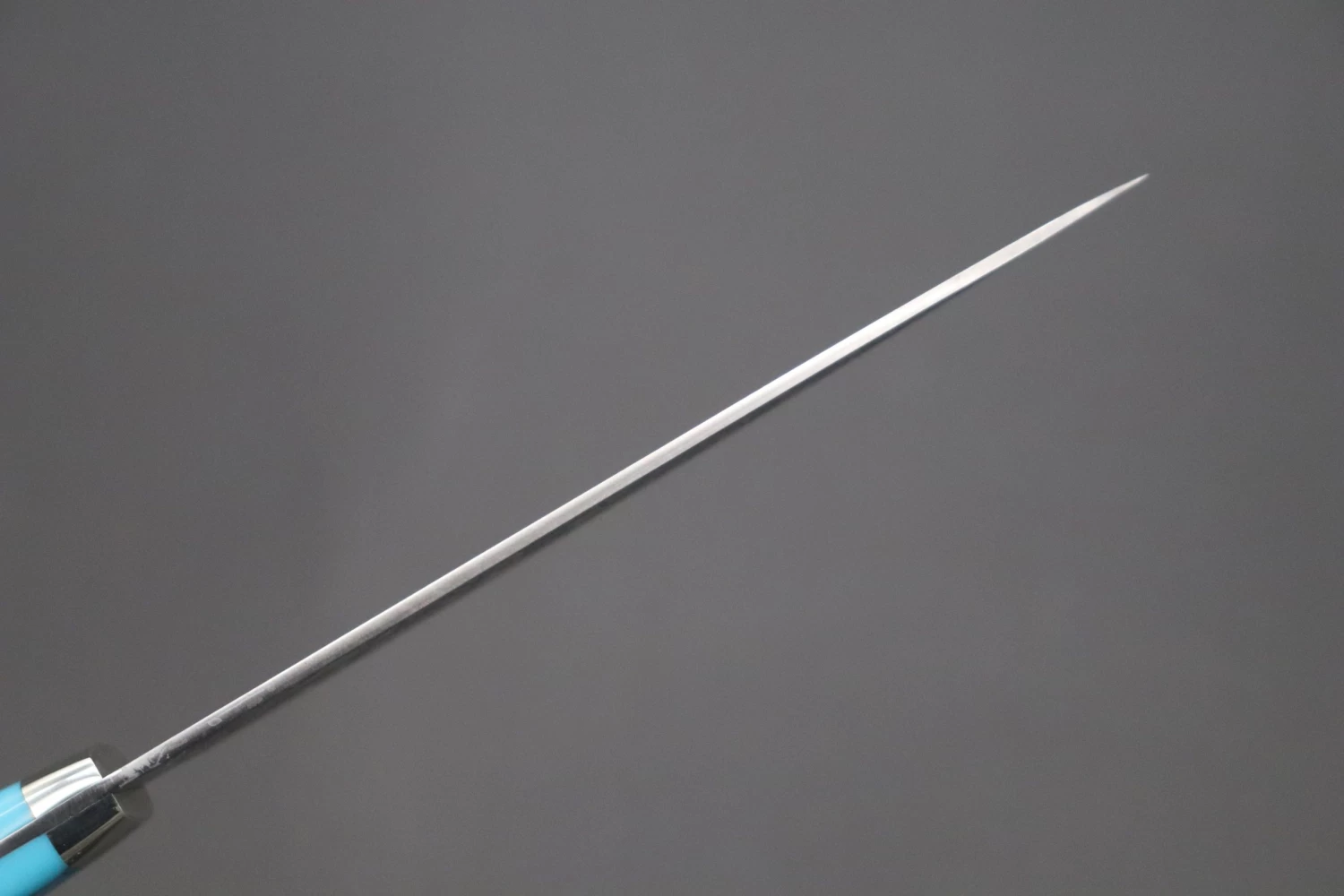 Mr. Itou R-2 Custom Damascus Small Santoku 130mm (5.1 Inch ,Turquoise Gem-Composite Stone Handle, IT-195) 5 Mr. Itou R-2 Custom Damascus Small Santoku 130mm (5.1 Inch ,Turquoise Gem-Composite Stone Handle, IT-195) - Image 5