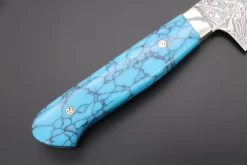 Mr. Itou R-2 Custom Damascus Small Santoku 130mm (5.1 Inch ,Turquoise Gem-Composite Stone Handle, IT-195) 14 Mr. Itou R-2 Custom Damascus Small Santoku 130mm (5.1 Inch ,Turquoise Gem-Composite Stone Handle, IT-195) -Knife Sale Shop mr itou santoku mr itou r 2 custom damascus small santoku 130mm 5 1 inch turquoise gem composite stone handle it 195 43519106122011 scaled