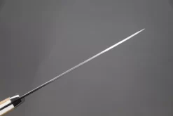 Mr. Itou R-2 Custom Damascus Small Santoku 130mm (5.1 Inch , White Abalone Handle, IT-194) -Knife Sale Shop mr itou santoku mr itou r 2 custom damascus small santoku 130mm 5 1 inch white abalone handle it 194 43519087280411 scaled