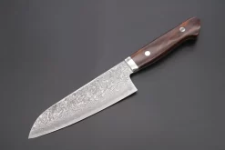 Mr. Itou R-2 Custom Damascus Small Santoku 150mm (5.9 Inch, Ironwood Handle" (IT-209)