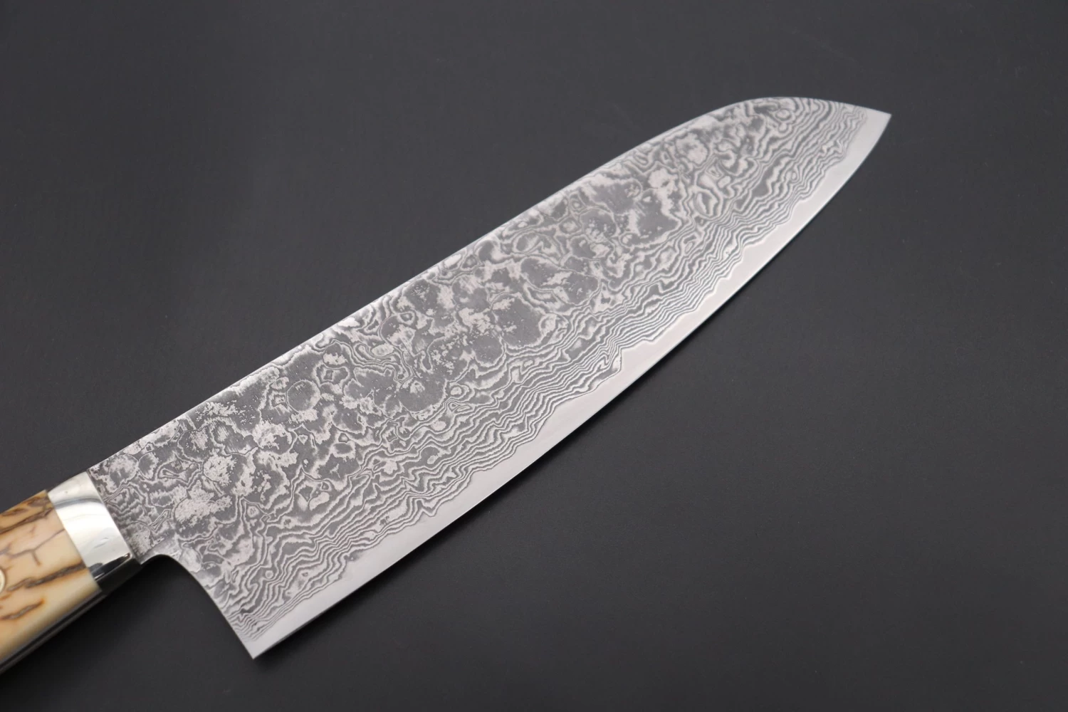 Mr. Itou "Treasure Hunter Series" R-2 Custom Damascus Santoku 170mm (6.6 Inch, Mammoth Tusk Ivory Handle, IT-214) 6 Mr. Itou "Treasure Hunter Series" R-2 Custom Damascus Santoku 170mm (6.6 Inch, Mammoth Tusk Ivory Handle, IT-214) - Image 6