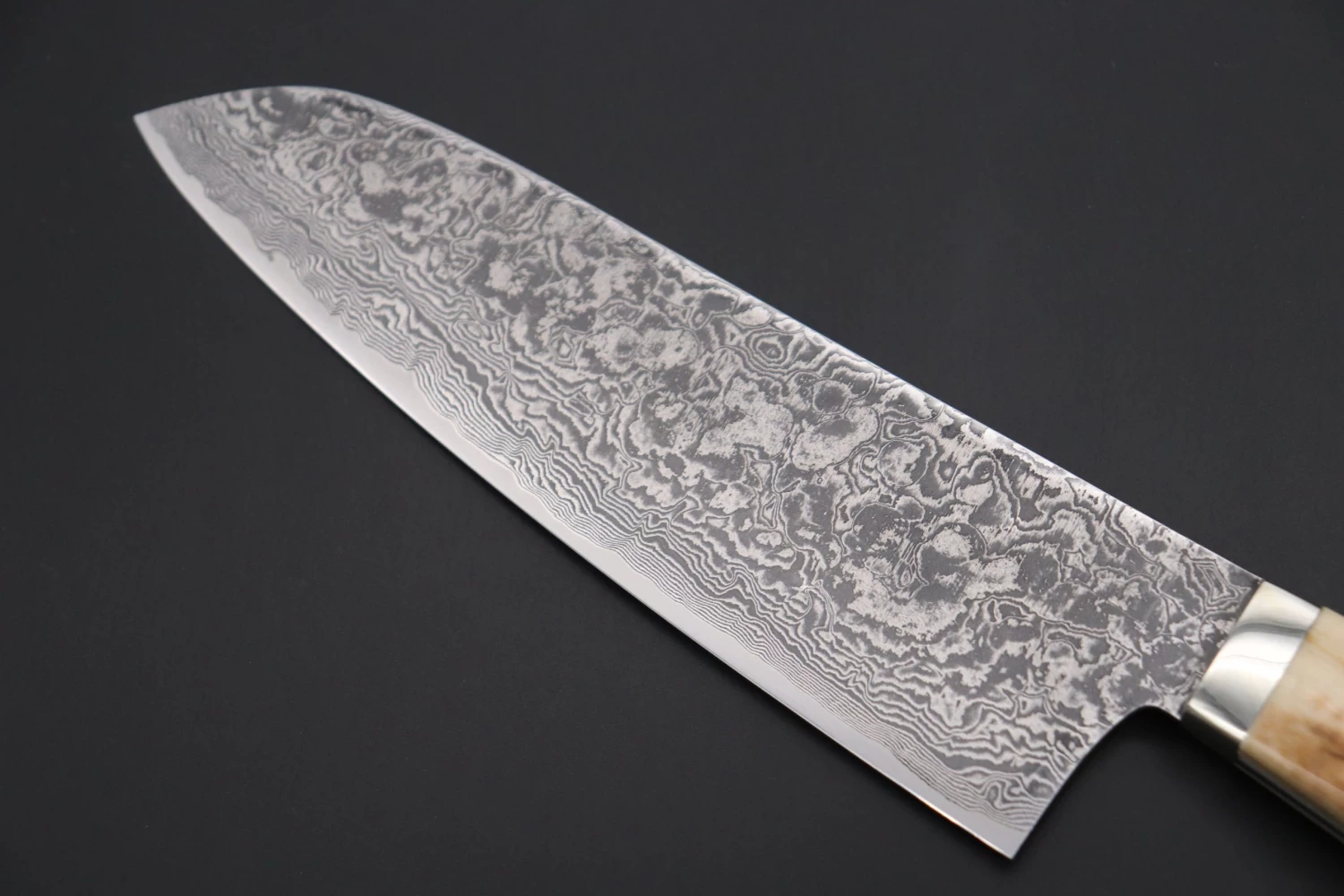 Mr. Itou "Treasure Hunter Series" R-2 Custom Damascus Santoku 170mm (6.6 Inch, Mammoth Tusk Ivory Handle, IT-214) 2 Mr. Itou "Treasure Hunter Series" R-2 Custom Damascus Santoku 170mm (6.6 Inch, Mammoth Tusk Ivory Handle, IT-214) - Image 2
