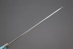 Mr. Itou "Treasure Hunter Series" R-2 Custom Damascus Santoku 175mm (6.8 Inch) "Custom Combination Handle (Turquoise Gem Stone/Samber Stag/Ironwood)" (IT-157) 10 Mr. Itou "Treasure Hunter Series" R-2 Custom Damascus Santoku 175mm (6.8 Inch) "Custom Combination Handle (Turquoise Gem Stone/Samber Stag/Ironwood)" (IT-157) -Knife Sale Shop mr itou santoku mr itou treasure hunter series r 2 custom damascus santoku 175mm 6 8 inch custom combination handle turquoise gem stone stag ironwood it 157 39846584385819 scaled