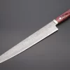 Mr. Itou R-2 Custom Damascus Sujihiki 275mm(10.8 Inch, Red Pakka Wood Handle, IT-927)