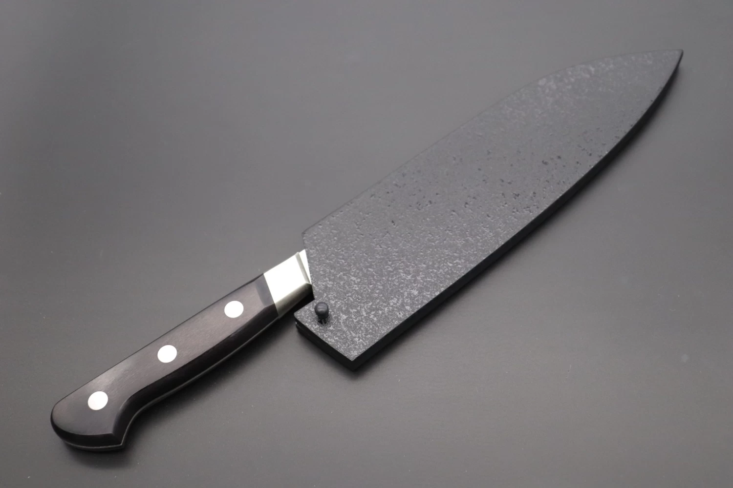 Black Lacquered Wooden Saya For Misono UX10 No.781 Santoku (UX10 Dimples No.751 Santoku) 2 Black Lacquered Wooden Saya For Misono UX10 No.781 Santoku (UX10 Dimples No.751 Santoku) - Image 2