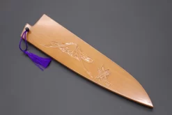 Custom Handmade Carved Wooden Saya For Gyuto 210mm (Mt. Fuji, WS-210-1)