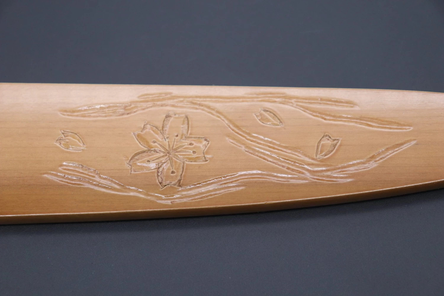 Custom Handmade Carved Wooden Saya For Gyuto 210mm (SAKURA, WS-210-5) 2 Custom Handmade Carved Wooden Saya For Gyuto 210mm (SAKURA, WS-210-5) - Image 2