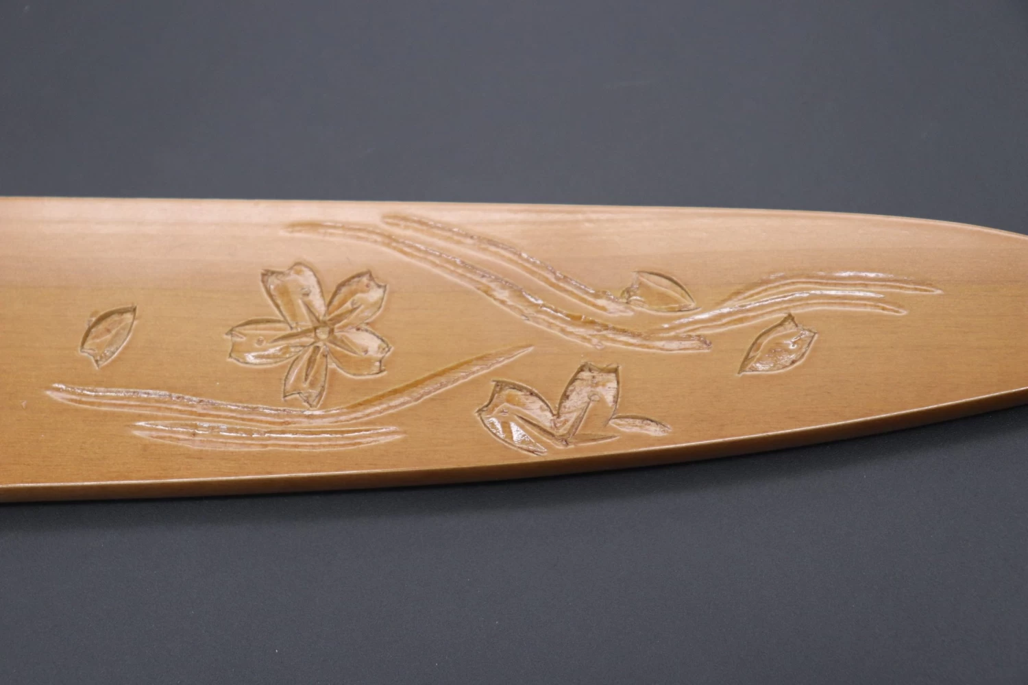 Custom Handmade Carved Wooden Saya For Gyuto 210mm (SAKURA, WS-210-6) 2 Custom Handmade Carved Wooden Saya For Gyuto 210mm (SAKURA, WS-210-6) - Image 2