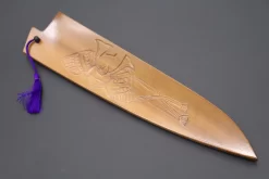 Custom Handmade Carved Wooden Saya For Gyuto 240mm (Kabuto, WS-240-7)
