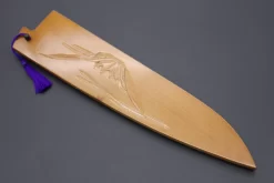 Custom Handmade Carved Wooden Saya For Gyuto 240mm (Mt. Fuji, WS-240-3)