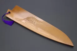 Custom Handmade Carved Wooden Saya For Gyuto 240mm (Mt. Fuji, WS-240-4)