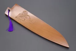 Custom Handmade Carved Wooden Saya For Gyuto 240mm (Sakura, WS-240-11)