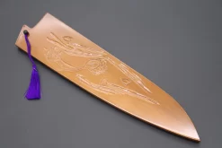 Custom Handmade Carved Wooden Saya For Gyuto 240mm (Sakura, WS-240-12)