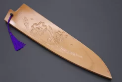 Custom Handmade Carved Wooden Saya For Gyuto 240mm (Sakura, WS-240-8)
