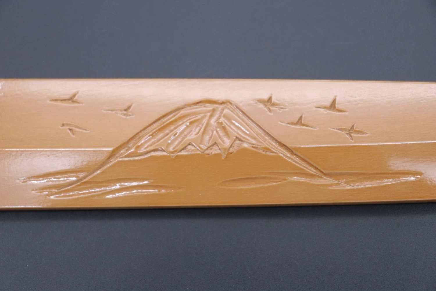 Custom Handmade Carved Wooden Saya For Yanagiba 300mm (Mt.Fuji, WS-Y300-2) 2 Custom Handmade Carved Wooden Saya For Yanagiba 300mm (Mt.Fuji, WS-Y300-2) - Image 2