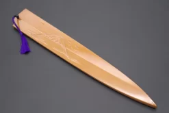 Custom Handmade Carved Wooden Saya For Yanagiba 300mm (Mt.Fuji, WS-Y300-2)