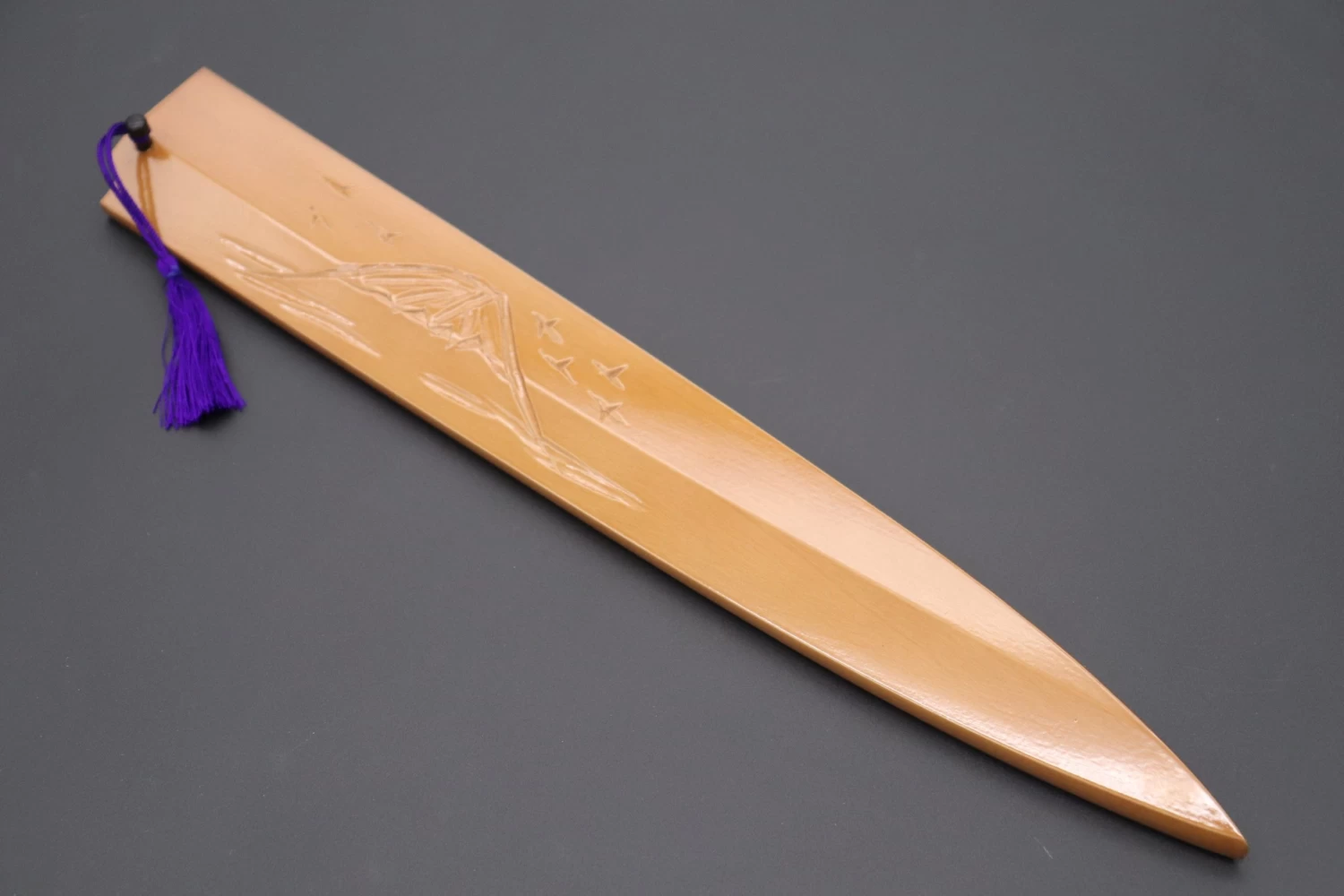 Custom Handmade Carved Wooden Saya For Yanagiba 300mm (Mt.Fuji, WS-Y300-2) 1 Custom Handmade Carved Wooden Saya For Yanagiba 300mm (Mt.Fuji, WS-Y300-2)