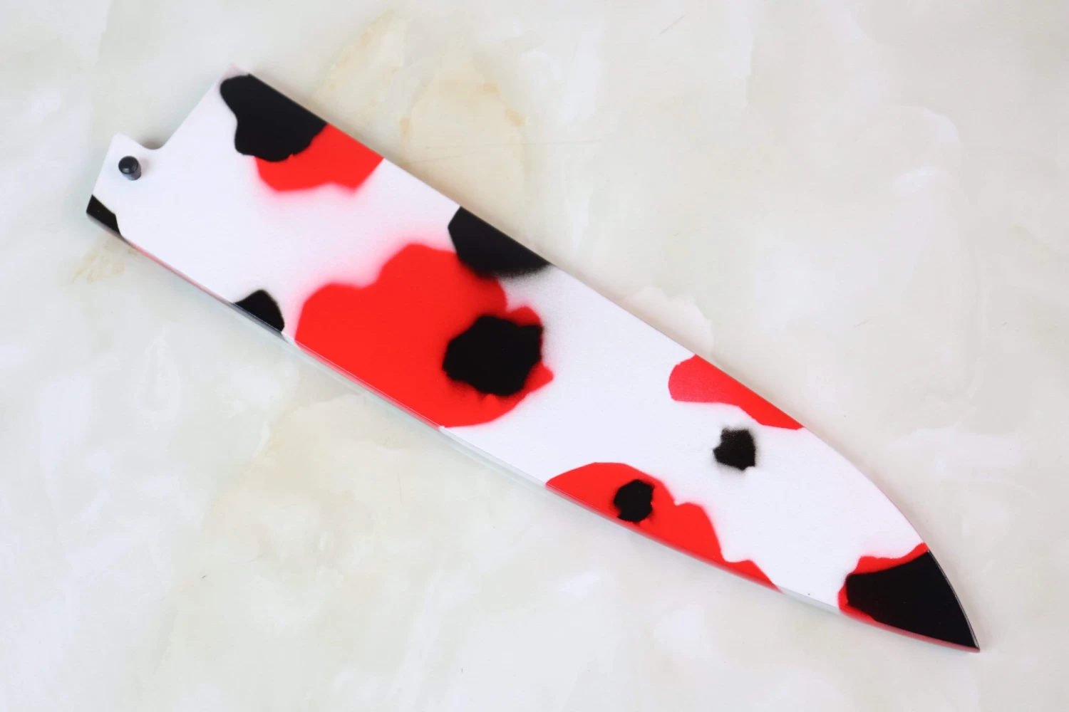 Japanese Modern Wa Art “Nishiki-Goi” Lacquered Wooden Saya For Gyuto 240mm 1 Japanese Modern Wa Art “Nishiki-Goi” Lacquered Wooden Saya For Gyuto 240mm