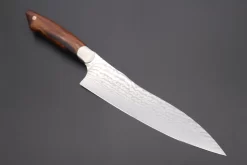 Custom Knife Maker Saito Hiroshi Custom Core-Less Damascus Gyuto 190mm (7.4 Inch, Desert Ironwood Handle, SH-6)