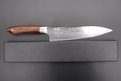 Custom Knife Maker Saito Hiroshi Custom Core-Less Damascus Gyuto 190mm (7.4 Inch, Desert Ironwood Handle, SH-6) -Knife Sale Shop others gyuto custom knife maker saito hiroshi custom core less damascus gyuto 190mm 7 4 inch desert ironwood handle sh 6 43309847413019 scaled