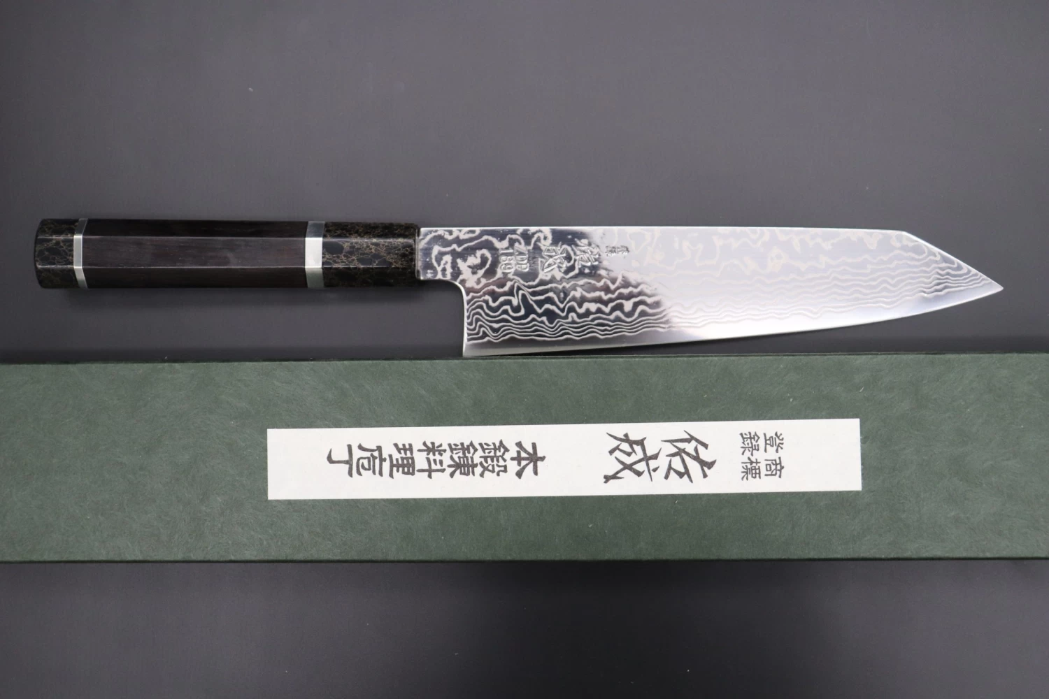 Custom Limited Edition, Sukenari ZDP-189 Nickel Damascus Kiritsuke 210mm (8.2 Inch, SCL-414) 8 Custom Limited Edition, Sukenari ZDP-189 Nickel Damascus Kiritsuke 210mm (8.2 Inch, SCL-414) - Image 8